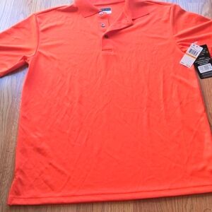 NWT PGA Tour,  Mens Orange Golf Shirt. Sz S Msrp $52